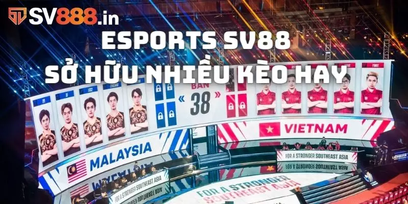 Tại sảnh Esports SV88 có nhiều kèo cược hay